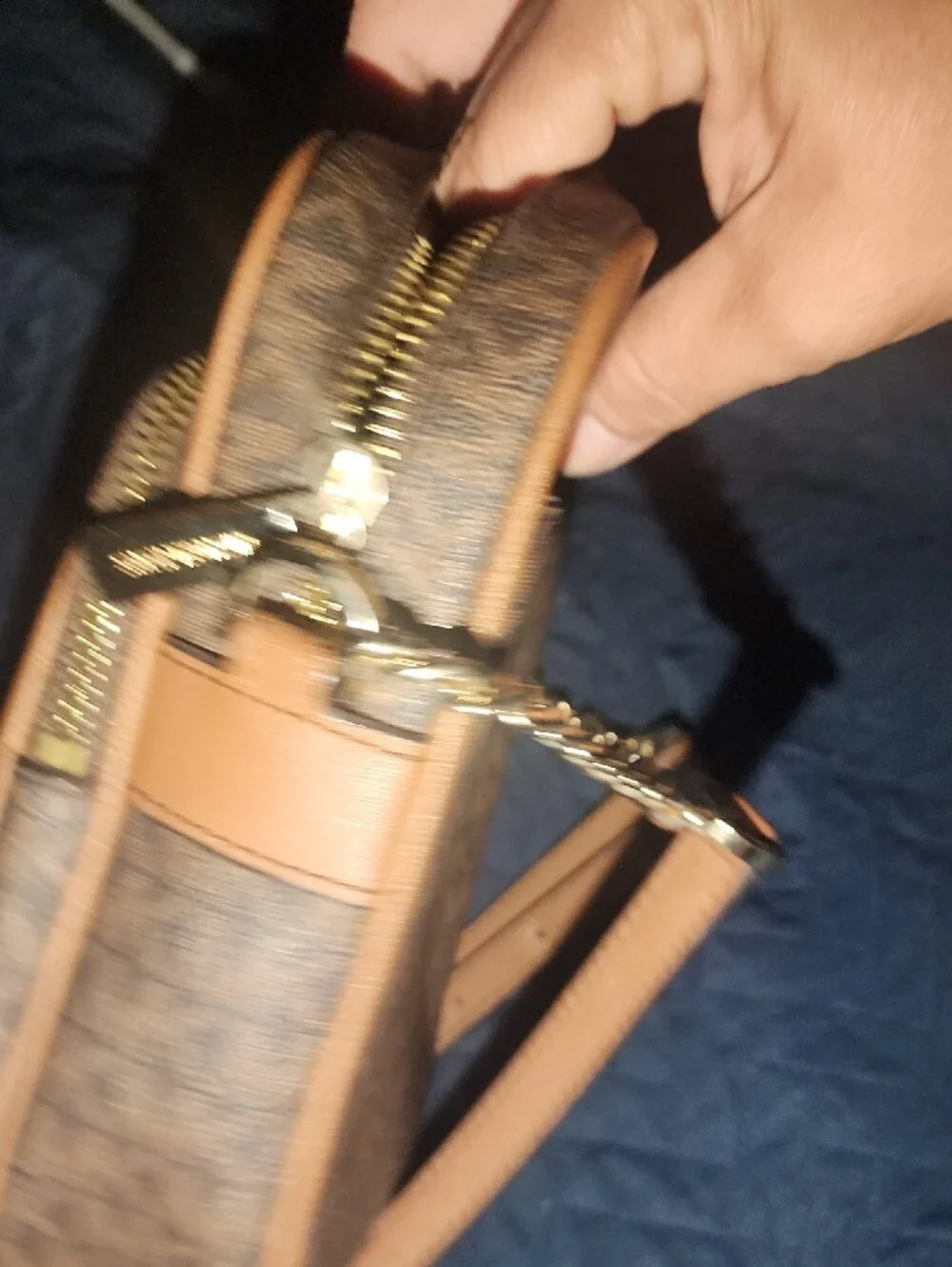 Michael Kors Brown Logo-Print Messenger Crossbody